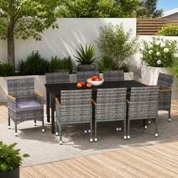 Value-Driven 9 Piece Garden Dining Set with Comfort
