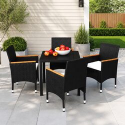 5-Piece Outdoor Garden Dining Set with Comfort in Mind