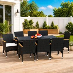 Comfortable and Reliable 9 Piece Dining Set for Outdoors