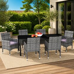 Quality 7 Piece Garden Dining Set with Comfort