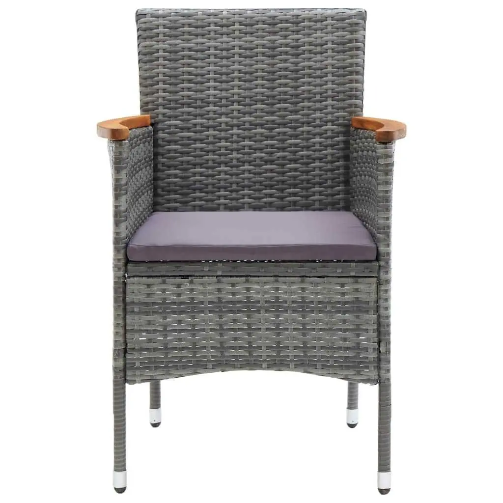 Grey Rattan Dining Set for Outdoors