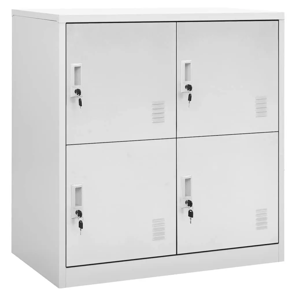 Locker Storage Cabinet Organiser 90W x 45D x 92.5H cm Grey Steel 2 Piece
