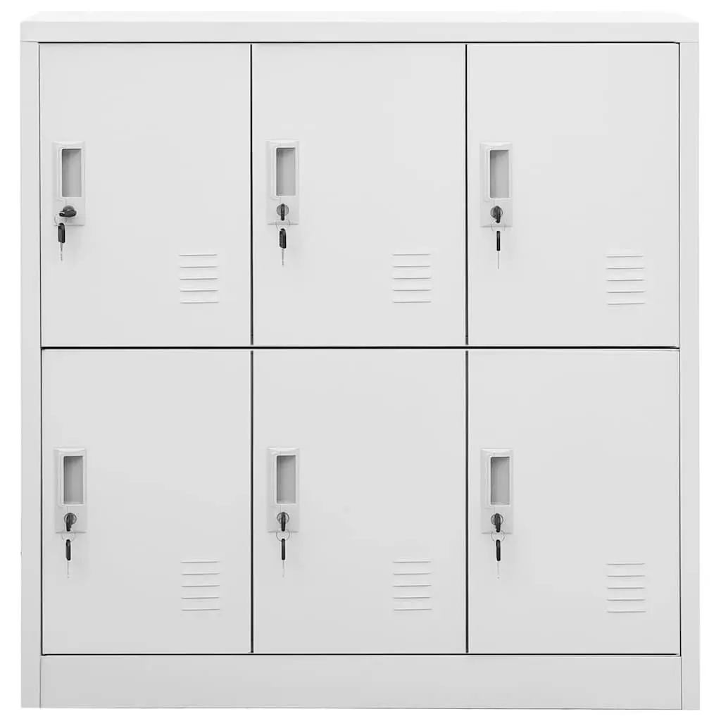 Storage Locker Cabinets 5 Piece Set Lockable Grey Office School Organiser