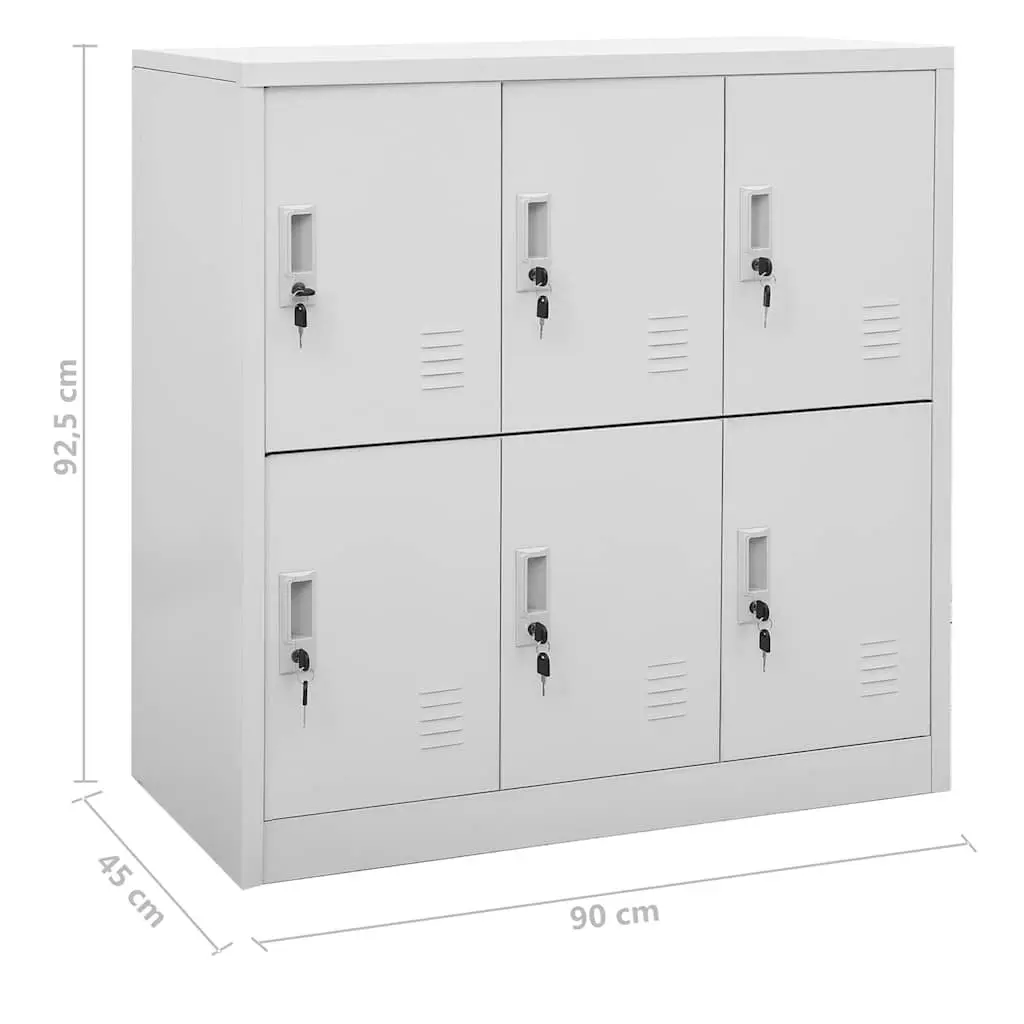 Storage Locker Cabinets 5 Piece Set Lockable Grey Office School Organiser