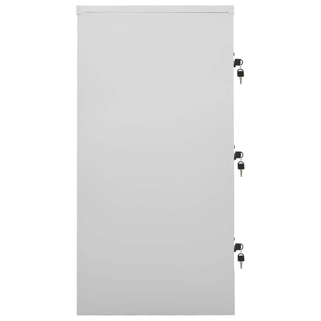 Storage Locker Cabinet Set 5 Pieces Steel Lockable Organiser Light Grey Blue