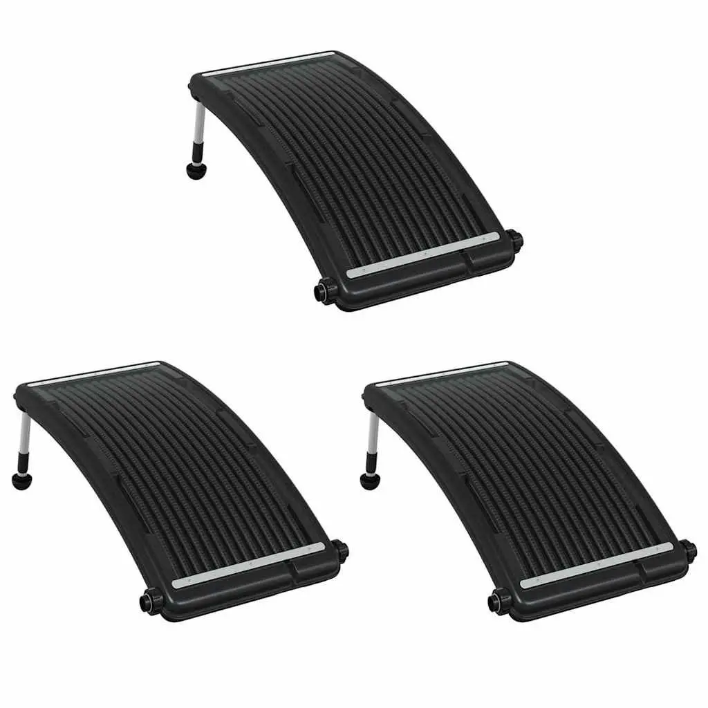 Curved Solar Heating Panels Set 3 for Above Ground Pool 110x65cm Outdoor Heating System