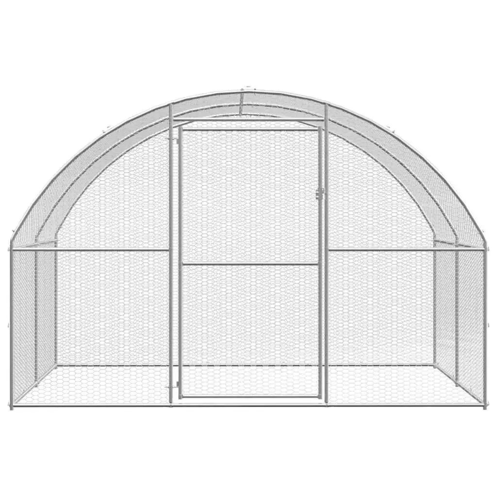 Chicken Coop Run Enclosure Outdoor Poultry 3x2x20m Silver Galvanised Steel Wire Mesh