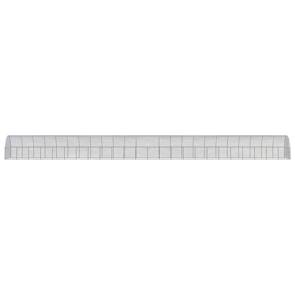 Chicken Coop Run Galvanised Steel Poultry Enclosure 3 x 24 x 2 m Silver