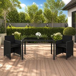 Value-Packed 3-Piece Garden Dining Set with Cushions
