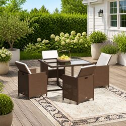 Comfort and Practicality in a 5-Piece Garden Dining Set