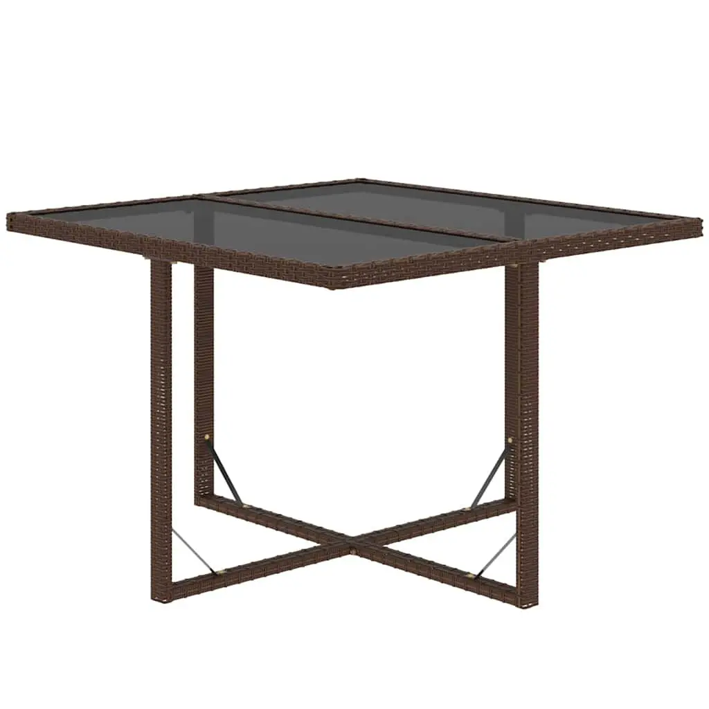 Garden Dining Set 9 Piece Outdoor Dining Furniture PE Rattan Brown