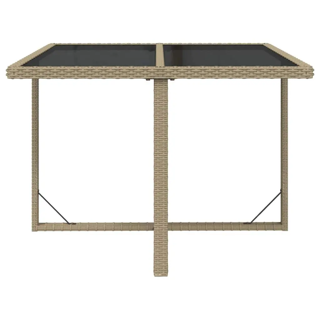 Outdoor Patio Furniture Dining Set 9 Piece Beige Cushions Durable PE Rattan