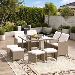 Reassuringly Durable 9-Piece Outdoor Dining Set