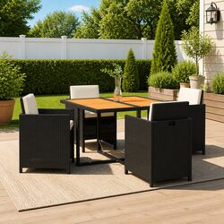 Comfortable 5 Piece Garden Dining Set for Your Patio