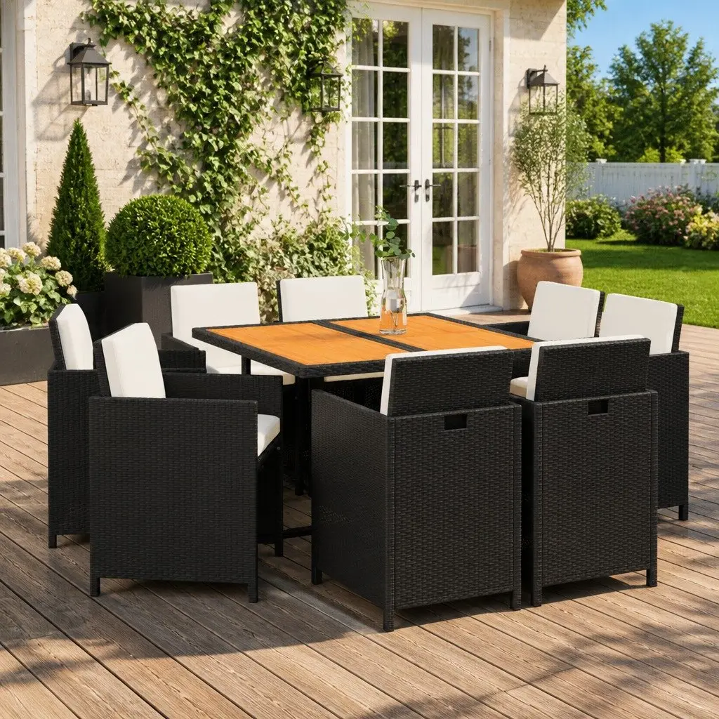 9-Piece Dining Set for Outdoor Enjoyment