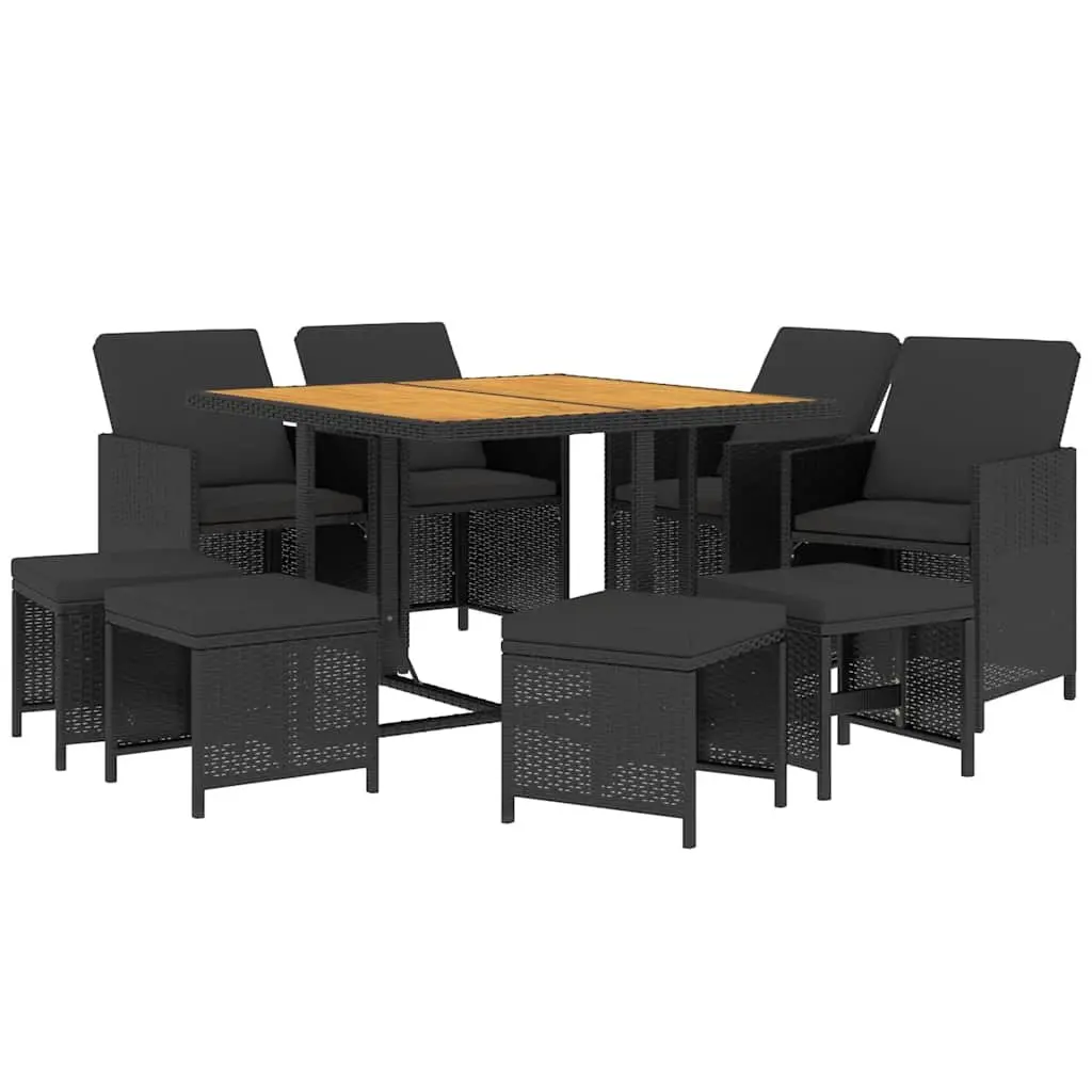 9-Piece Garden Dining Set with Cushions