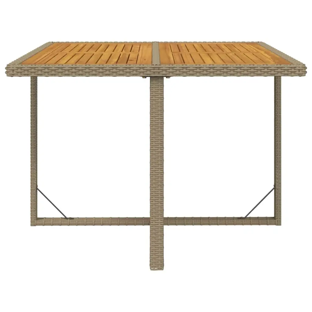 Garden Dining Set 9 Piece Outdoor Furniture PE Rattan Beige