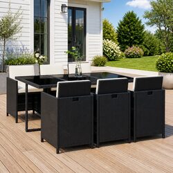 Comfortable 7 Piece Garden Dining Set with Practical Design