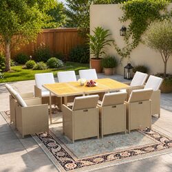 Reliable 11-Piece Outdoor Dining Set for Lasting Enjoyment