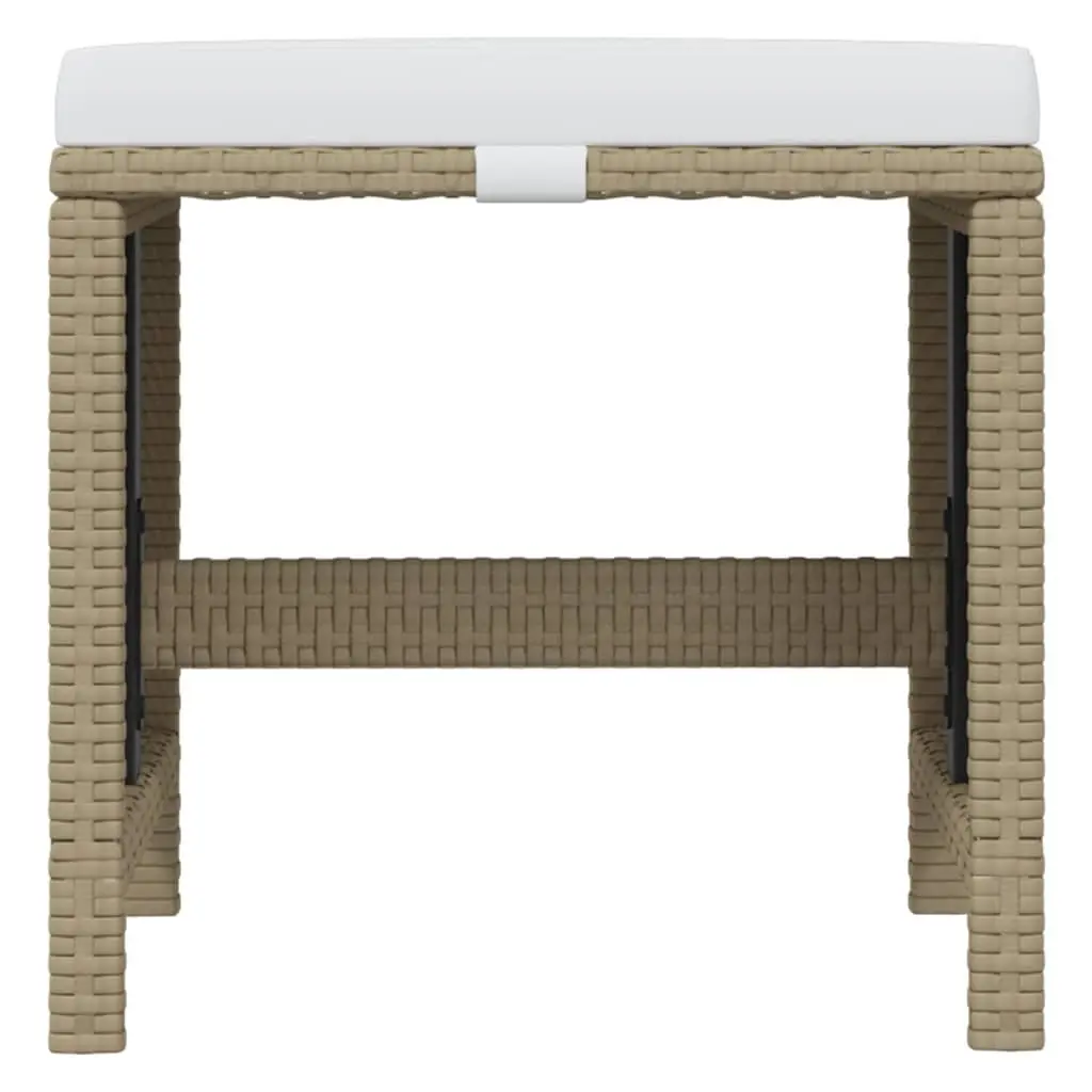 Outdoor Dining Set 11 Piece Garden Furniture PE Rattan Beige Patio Table