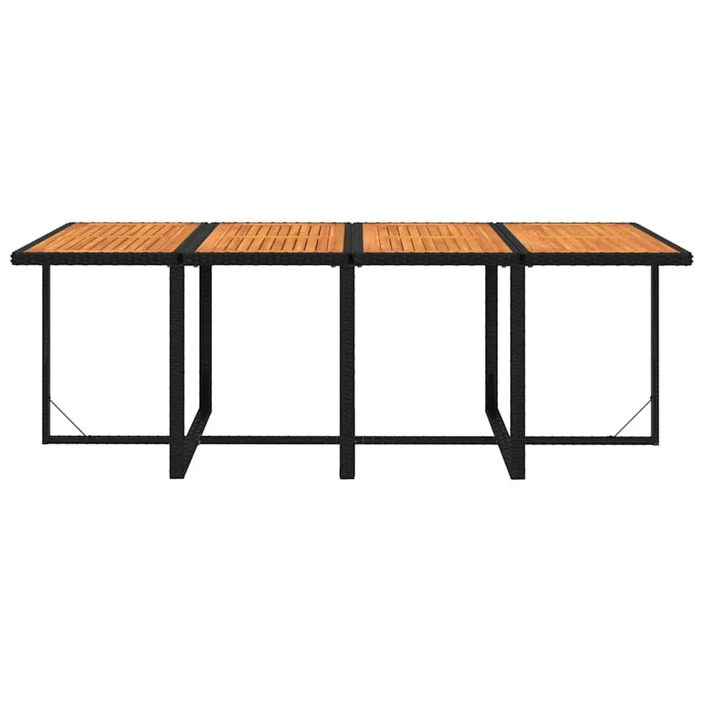 Garden Dining Set 9 Piece Outdoor Patio Furniture PE Rattan Black