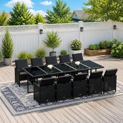 Reliable 11-Piece Outdoor Dining Set with Comfort