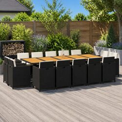 Durable 15-Piece Outdoor Dining Set with Storage Features