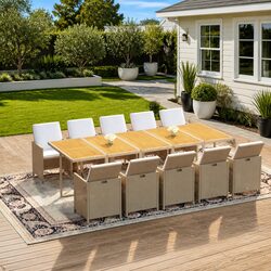 Reliable Outdoor Dining Set: 11 Pieces of Comfort and Style
