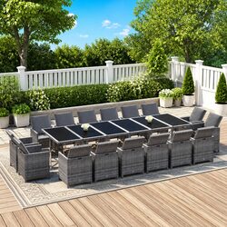 Value-Driven 17-Piece Garden Dining Set with Cushions