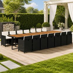 Practical 15-Piece Outdoor Dining Set