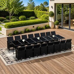 Comfortable and Practical 17-Piece Outdoor Dining Set