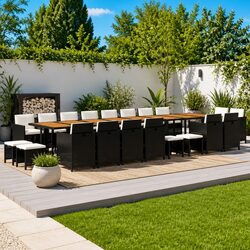 Comfort Meets Value in 21-Piece Garden Dining Set