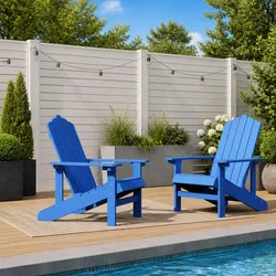 Affordable and Practical Blue Adirondack Chair Set