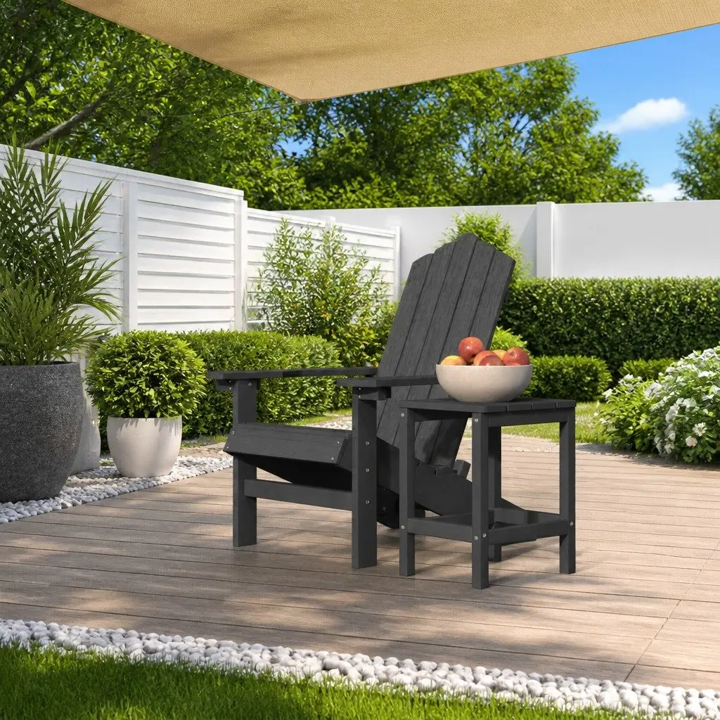 Adirondack Chair with Attached Table for Comfort