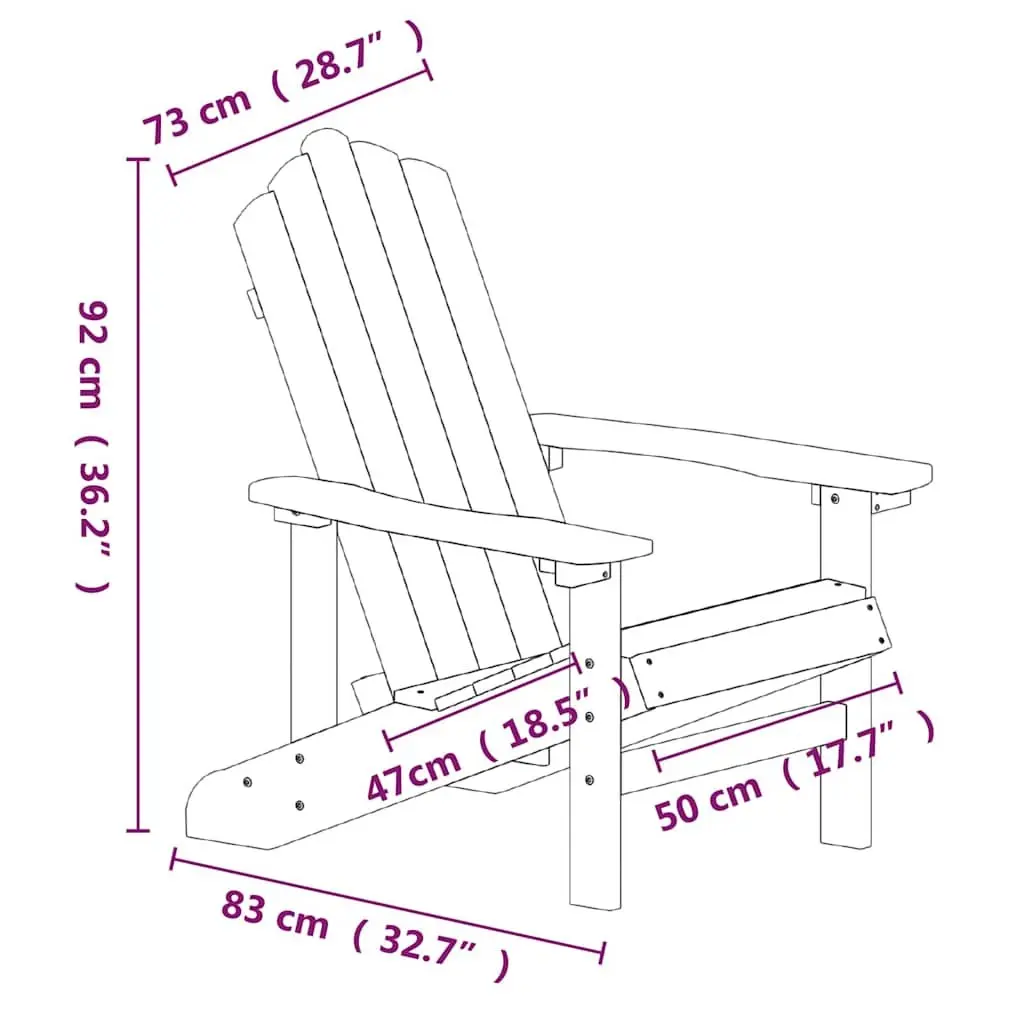 Adirondack Chair with Attached Table for Comfort