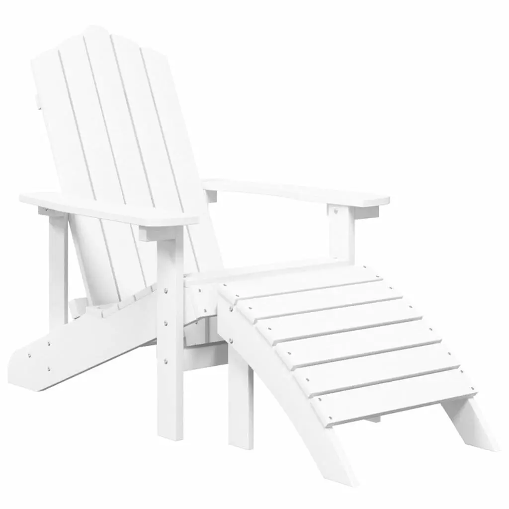 Outdoor Adirondack Chairs with Footstools and Side Table Garden Patio Seating