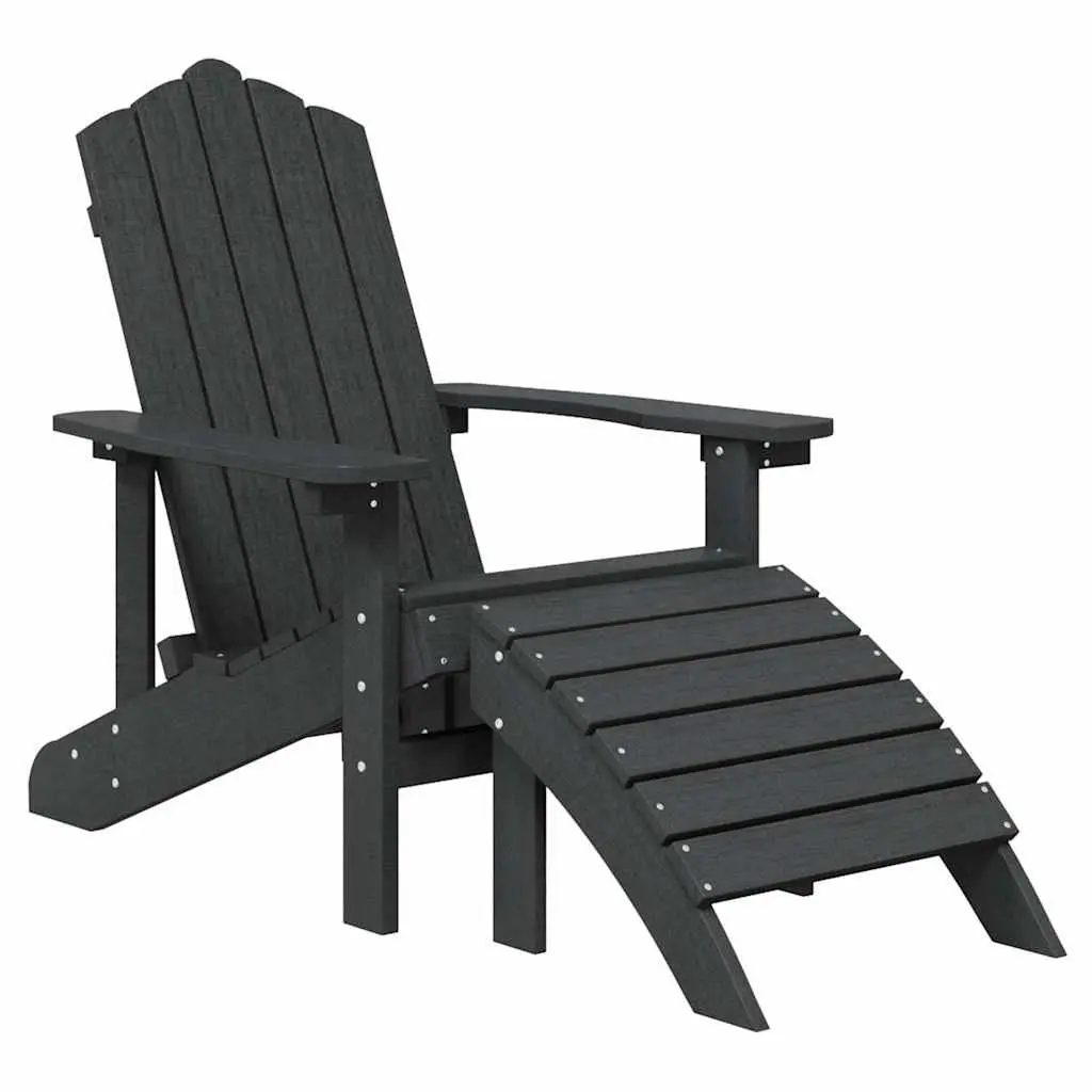 Adirondack Chairs with Footstools and Table Set
