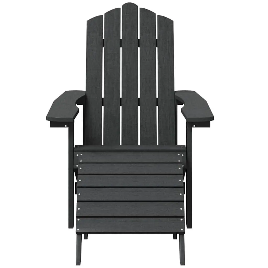 Adirondack Chairs with Footstools and Table Set