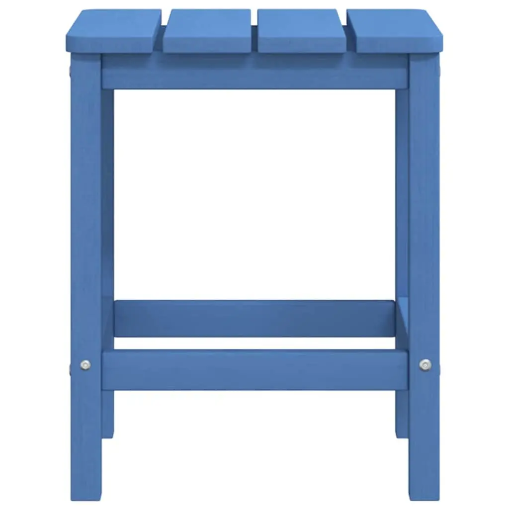 Adirondack Chairs with Footstools and Side Table for Outdoor Relaxation Blue 2 Piece