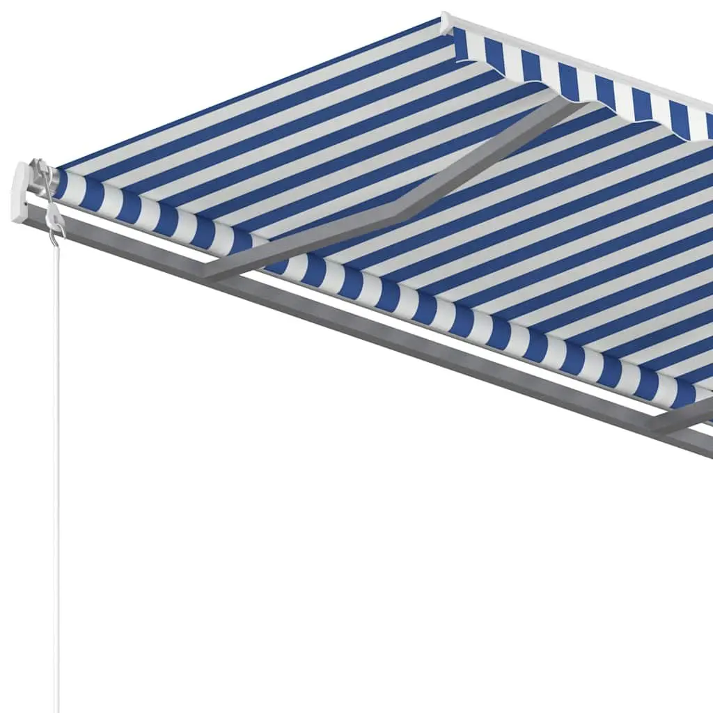 Automatic Retractable Awning Sun Shade 400x300 cm Blue White