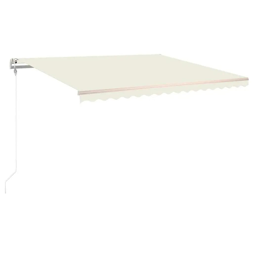 Automatic Retractable Awning Outdoor Sunshade 400x300 cm Cream
