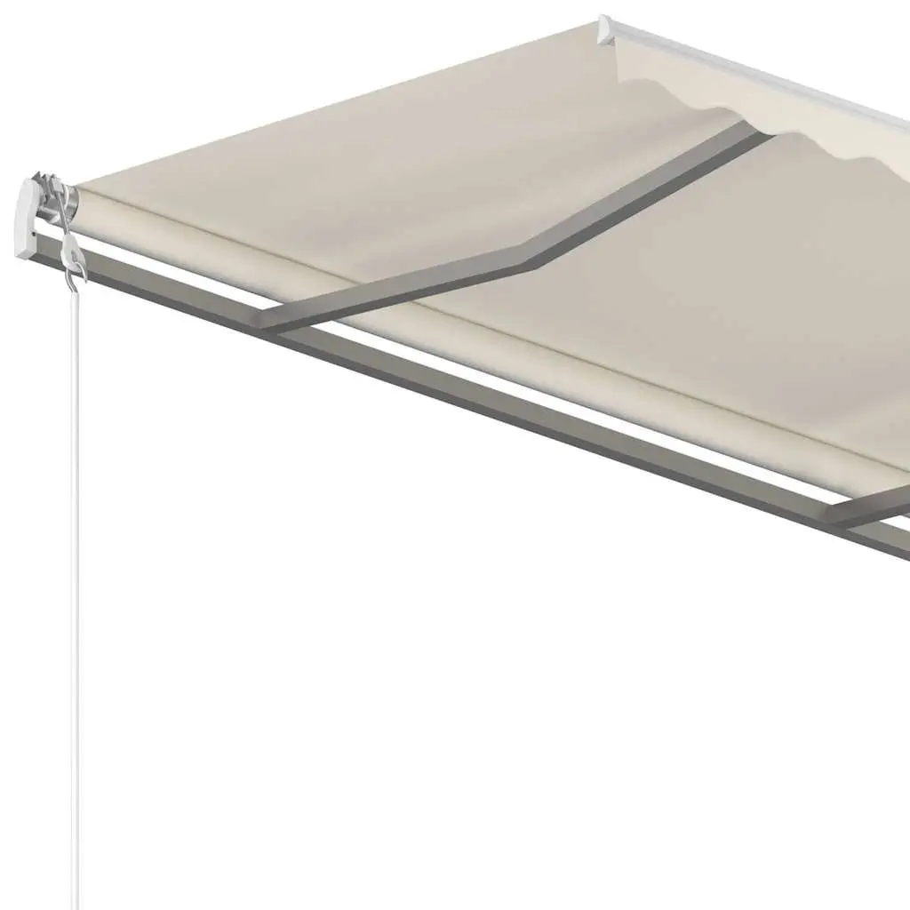 Automatic Retractable Awning Outdoor Sunshade 400x300 cm Cream