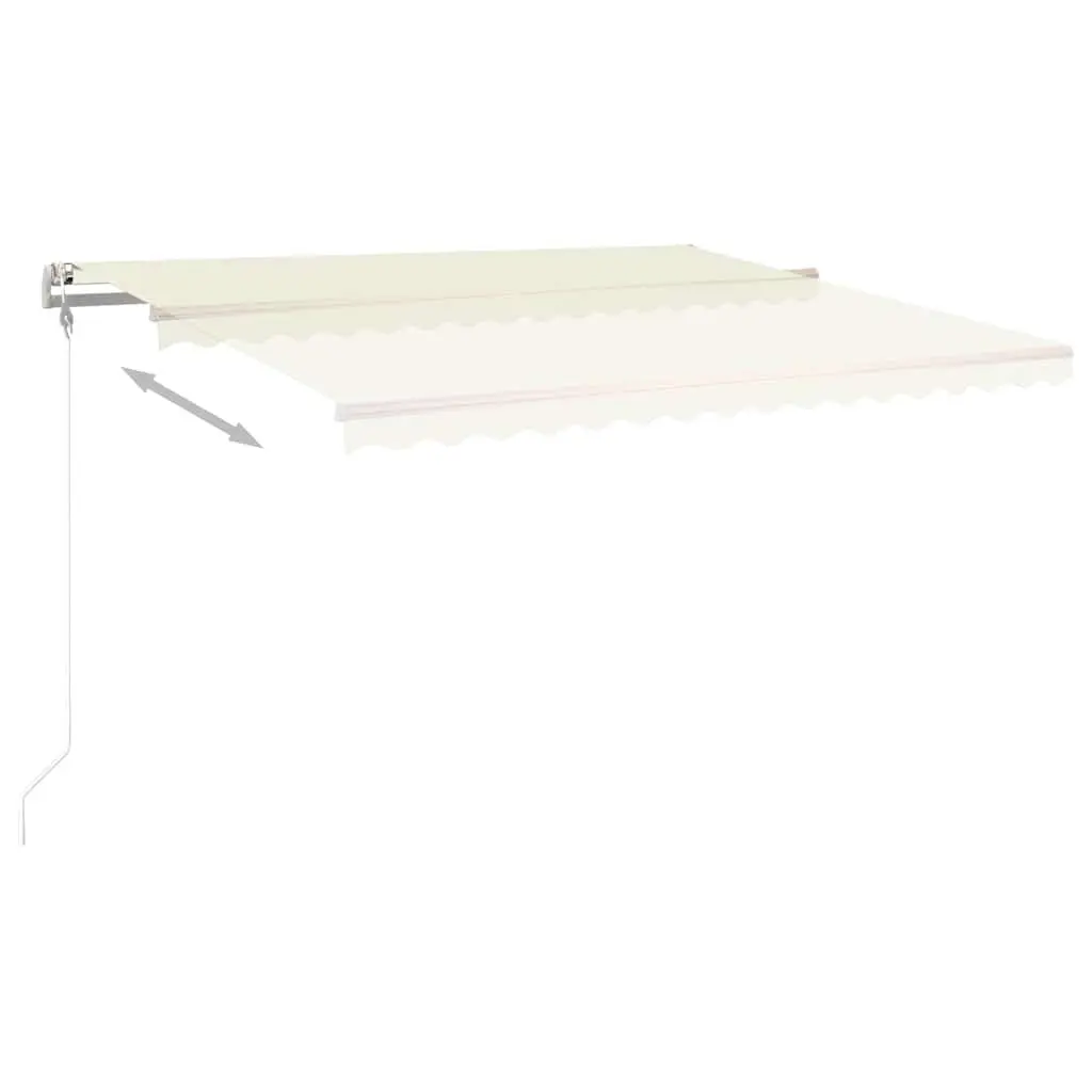 Automatic Retractable Awning Outdoor Sunshade 400x300 cm Cream