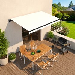 Reliable Cream Automatic Retractable Awning 400x300 cm