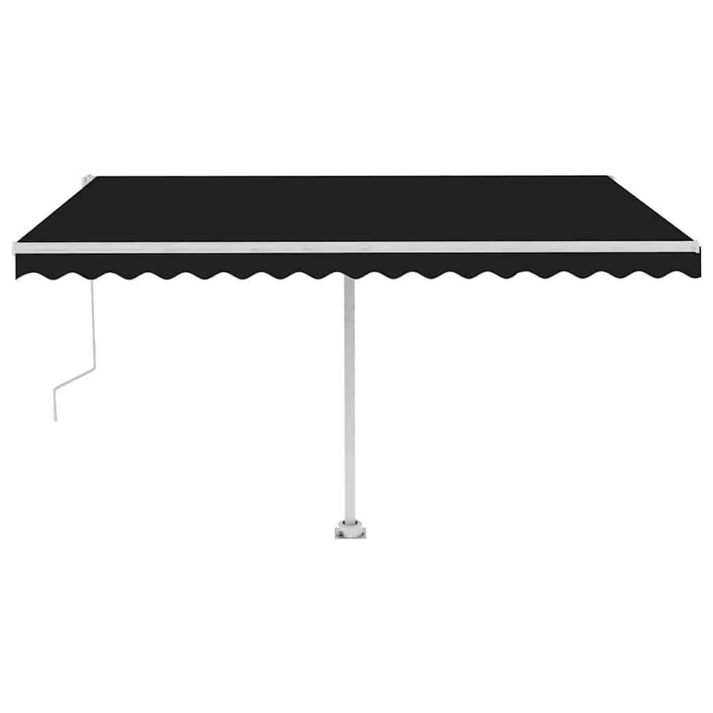 Freestanding Retractable Awning Outdoor Patio Shade 400x300cm Anthracite