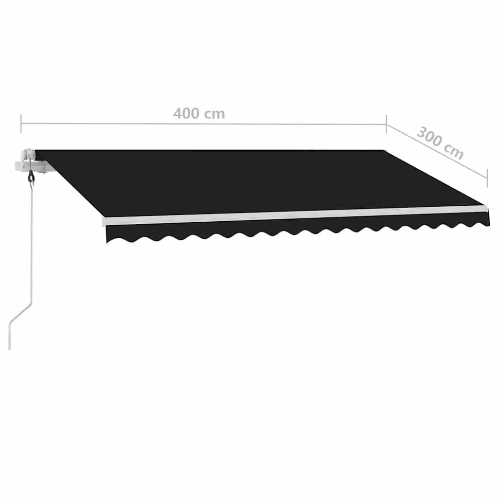 Freestanding Retractable Awning Outdoor Patio Shade 400x300cm Anthracite