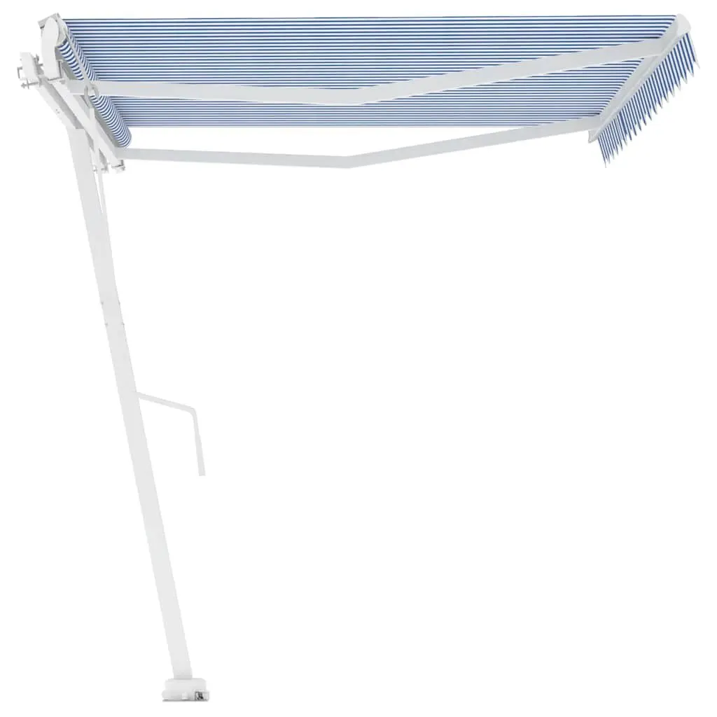 Freestanding Automatic Retractable Awning Sun Shade 400x300cm Blue