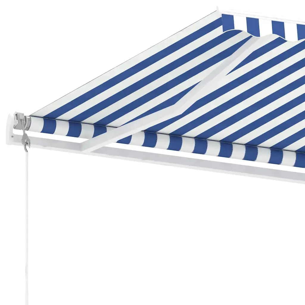 Freestanding Automatic Retractable Awning Sun Shade 400x300cm Blue