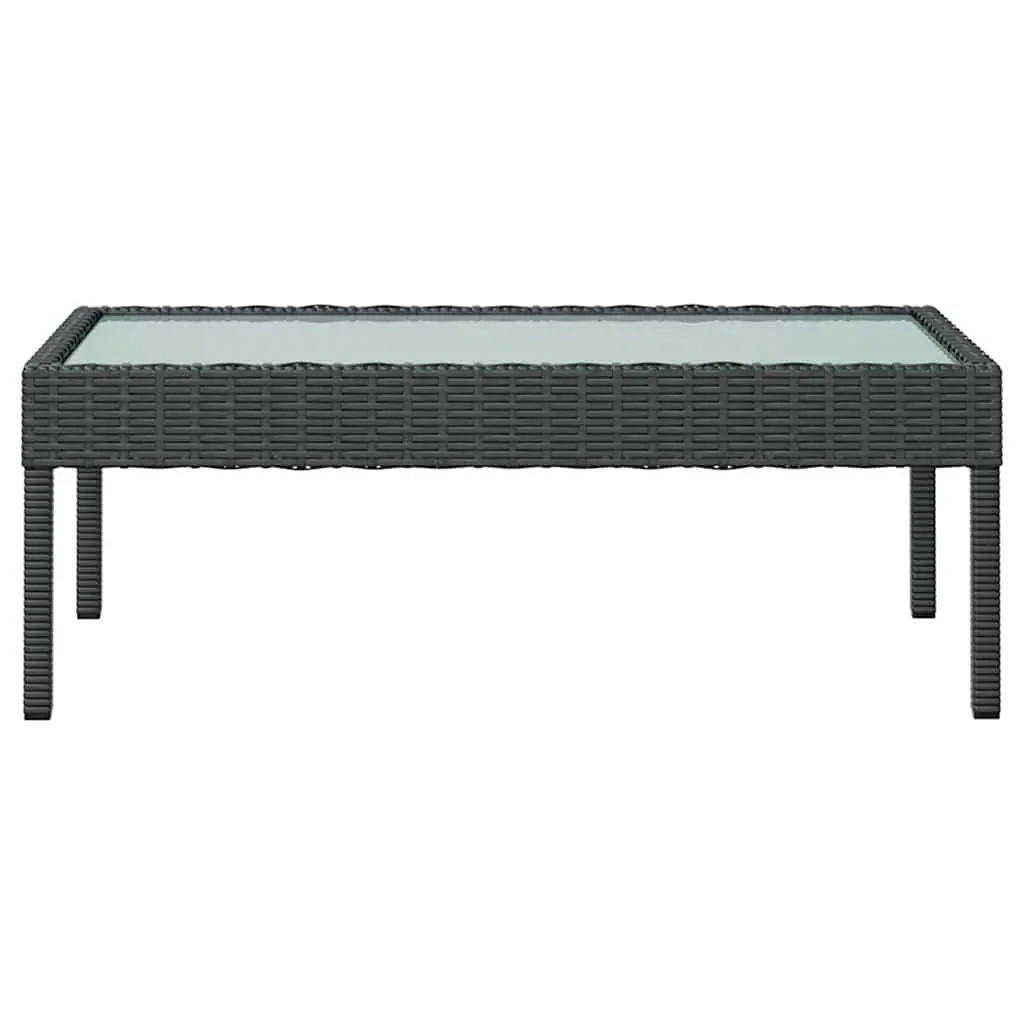 8 Piece Poly Rattan Garden Lounge Set Outdoor Furniture Patio Black