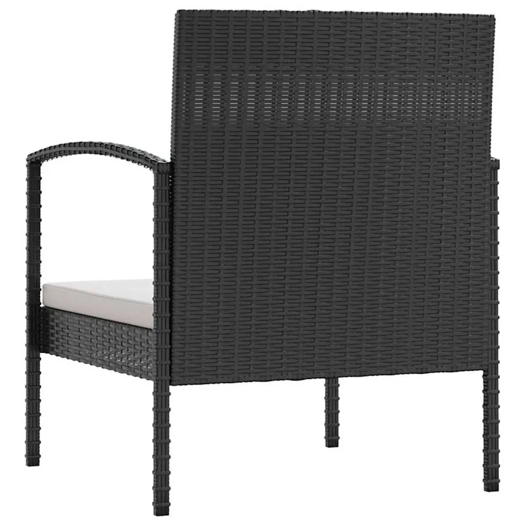 8 Piece Poly Rattan Garden Lounge Set Outdoor Furniture Patio Black
